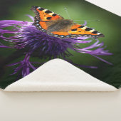 紫色の花の蝶 シェルパブランケット (3/4)