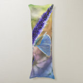 紫色の花の蝶 ボディピロー (正面縦)