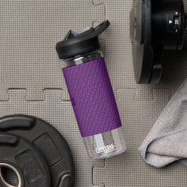 紫色の花の赤いポピー絶縁 ウォーターボトル