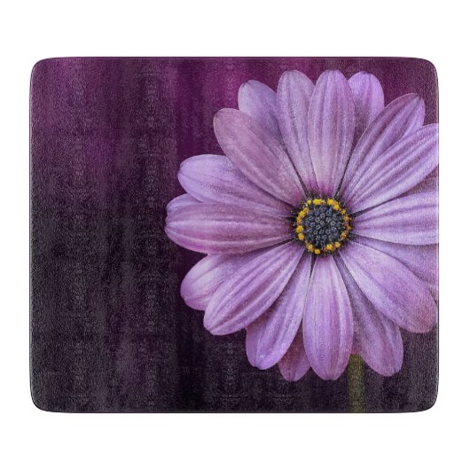 紫色の花の開花 カッティングボード (正面)