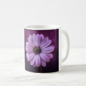 紫色の花の開花 コーヒーマグカップ (正面右)
