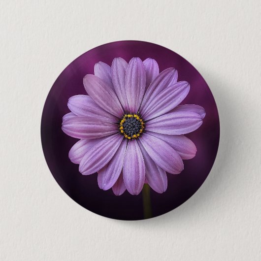 紫色の花の開花 缶バッジ (正面)