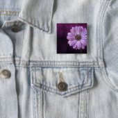 紫色の花の開花 缶バッジ (インサイチュ)