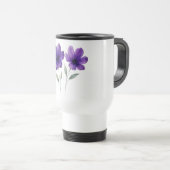 紫色の花の魅力 トラベルマグ (正面右)