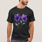紫色の花の魅力 Tシャツ (正面)