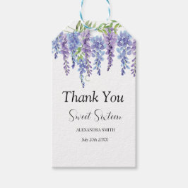 紫色の花のSweet sixteen ギフトタグ