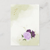 紫色の花は緑離れ色 エンクロージャーカード (裏面)