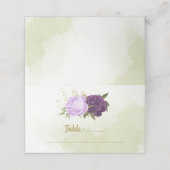 紫色の花は緑離れ色 プレイスカード (外部開封)