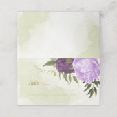 紫色の花は緑離れ色 プレイスカード (外部開封)