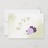 紫色の花は緑離れ色 出欠カード (裏面)