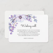 紫色の花は良く願っている。フローラ結婚の挿入 エンクロージャーカード (正面/裏面)