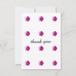 紫色の花をつけるサンキューカード サンキューカード