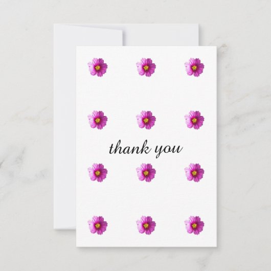 紫色の花をつけるサンキューカード サンキューカード (正面)
