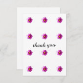 紫色の花をつけるサンキューカード サンキューカード (正面/裏面)