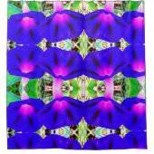 紫色の花を付かわいらしけたシャワーカーテン シャワーカーテン (正面)