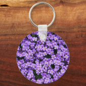 紫色の花を持つキーチェーン キーホルダー (正面)