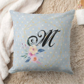 紫色の花を持つゴールデンフレーム装飾用クッション クッション (ブランケット)