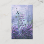 紫色の花を持つユニコーン 名刺 (正面)