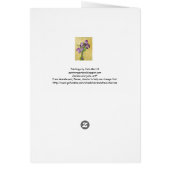 紫色の花を持つ介護者カード (裏面)