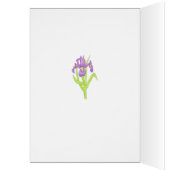 紫色の花を持つ介護者カード (内側 (左))