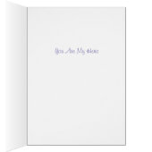 紫色の花を持つ介護者カード (内側 (右))