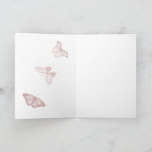 紫色の花を持つ任意の機会カード シーズンカード (内部)