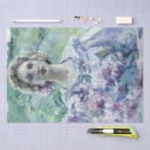 紫色の花を持つ女の子(Robert Reid) 薄葉紙 (クラフト)