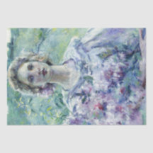 紫色の花を持つ女の子(Robert Reid)