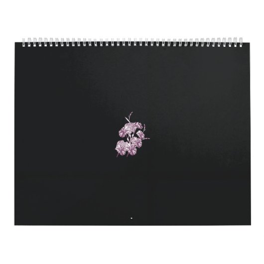 紫色の花を持つ植物のスケッチ カレンダー (カバー)
