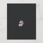 紫色の花を持つ植物のスケッチ チラシ (裏面)