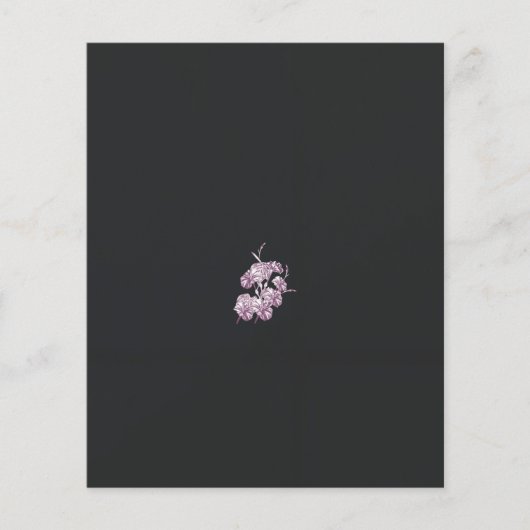 紫色の花を持つ植物のスケッチ チラシ (正面)