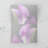 紫色の花イースターカード シーズンカード (内部)