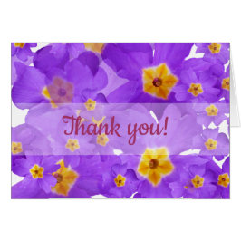 紫色の花エレガントサンキューカード