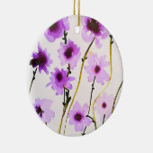 紫色の花オーナメント セラミックオーナメント (右)