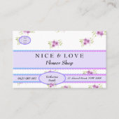 紫色の花カスタム店名刺 名刺 (正面)