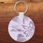 紫色の花キーチェーン キーホルダー (正面)