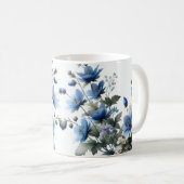 紫色の花コーヒー茶マグカップ コーヒーマグカップ (正面右)