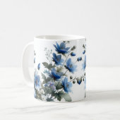 紫色の花コーヒー茶マグカップ コーヒーマグカップ (正面左)