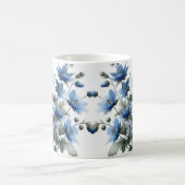 紫色の花コーヒー茶マグカップ コーヒーマグカップ (中央)