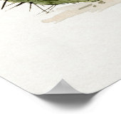 紫色の花サボテンのスケッチ ポスター (角)