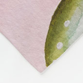 紫色の花サボテン(Nopal) フリースブランケット (角)