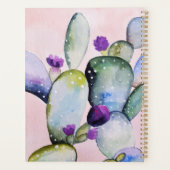 紫色の花サボテン(Nopal) プランナー手帳 (裏面)