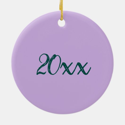 紫色の花サマー自然撮影フローラ セラミックオーナメント (裏面)