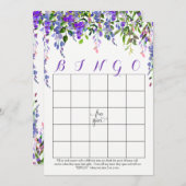 紫色の花シャワービンゴカード (正面/裏面)
