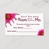 紫色の花シャワー夫人のためのキスの数 プレイスカード (正面)