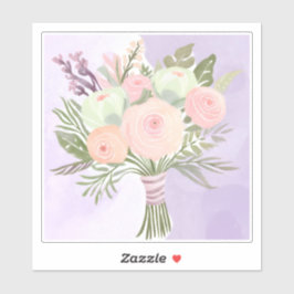 紫色の花シール シール