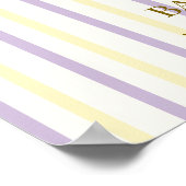 紫色の花スクープのアイスクリーム赤ちゃんシャワーへようこそ ポスター (角)