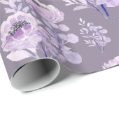 紫色の花パステルパープルの牡丹 ラッピングペーパー (ロールコーナー)