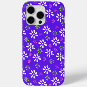 紫色の花パターンiPhone 15 Pro Maxケース iPhone 15 Pro Maxケース