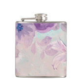 紫色の花ビニールフラッ包まれたク フラスク (正面)